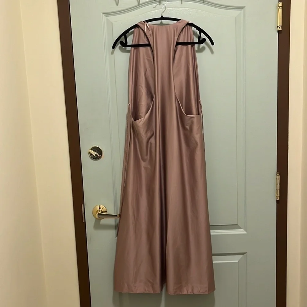 Zara Satin Dress with Open Back a271 - Picture 3 of 4